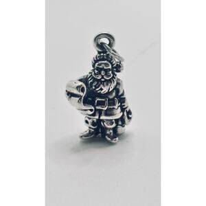 Santa Sterling Silver Charm Hold Naughty Nice List